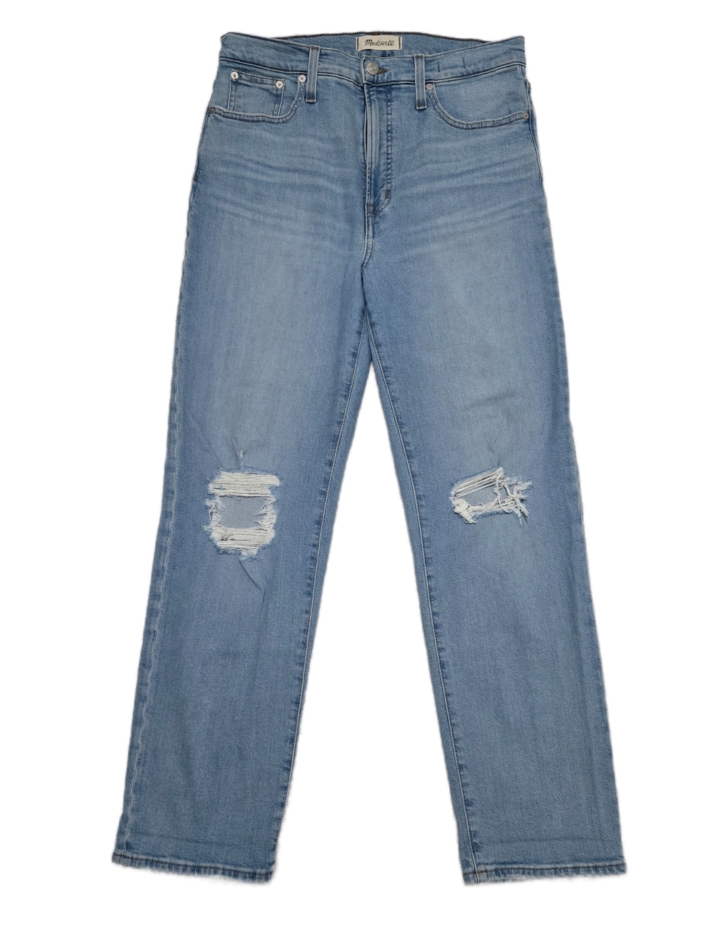 Madewell The Perfect Vintage Straight Jean Size 29 Distressed Light Wash
